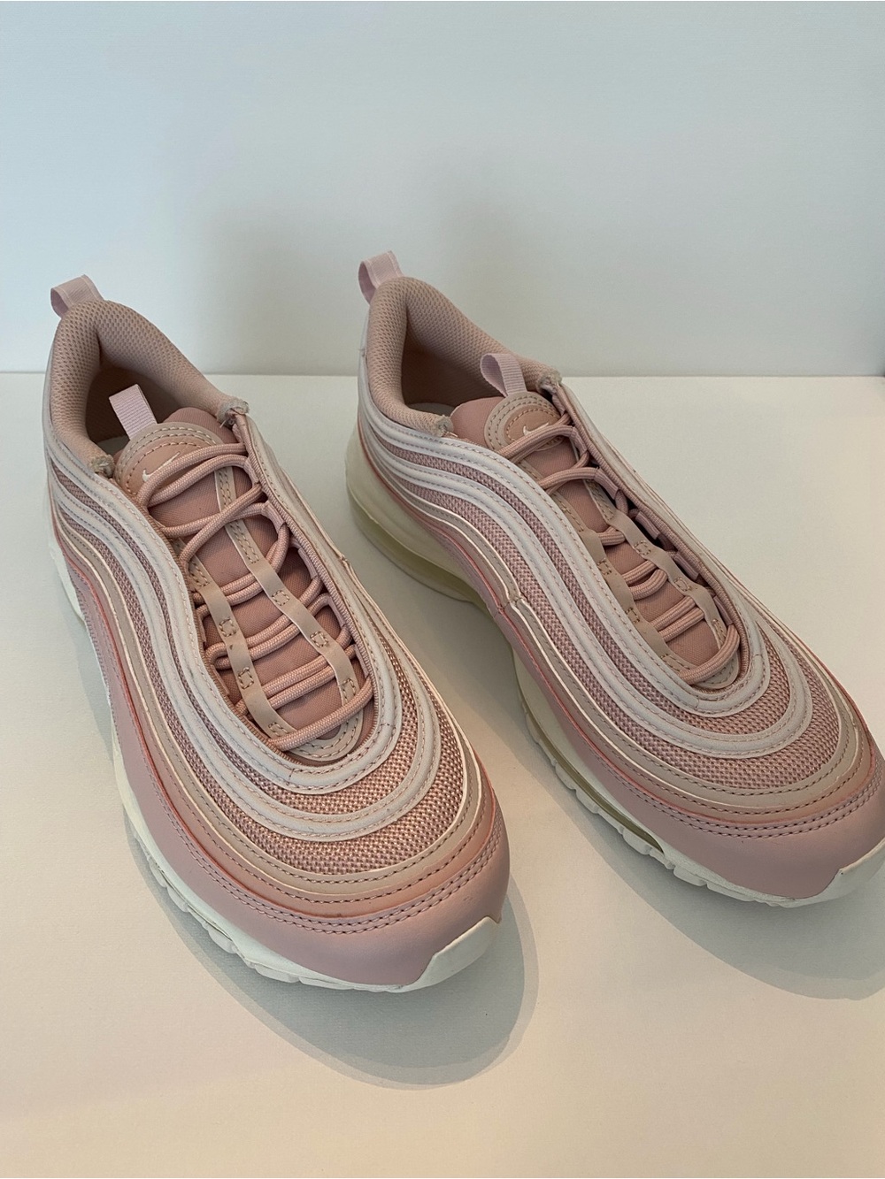 Nike Women's Air Max Pink Layered-Detail Sneakers